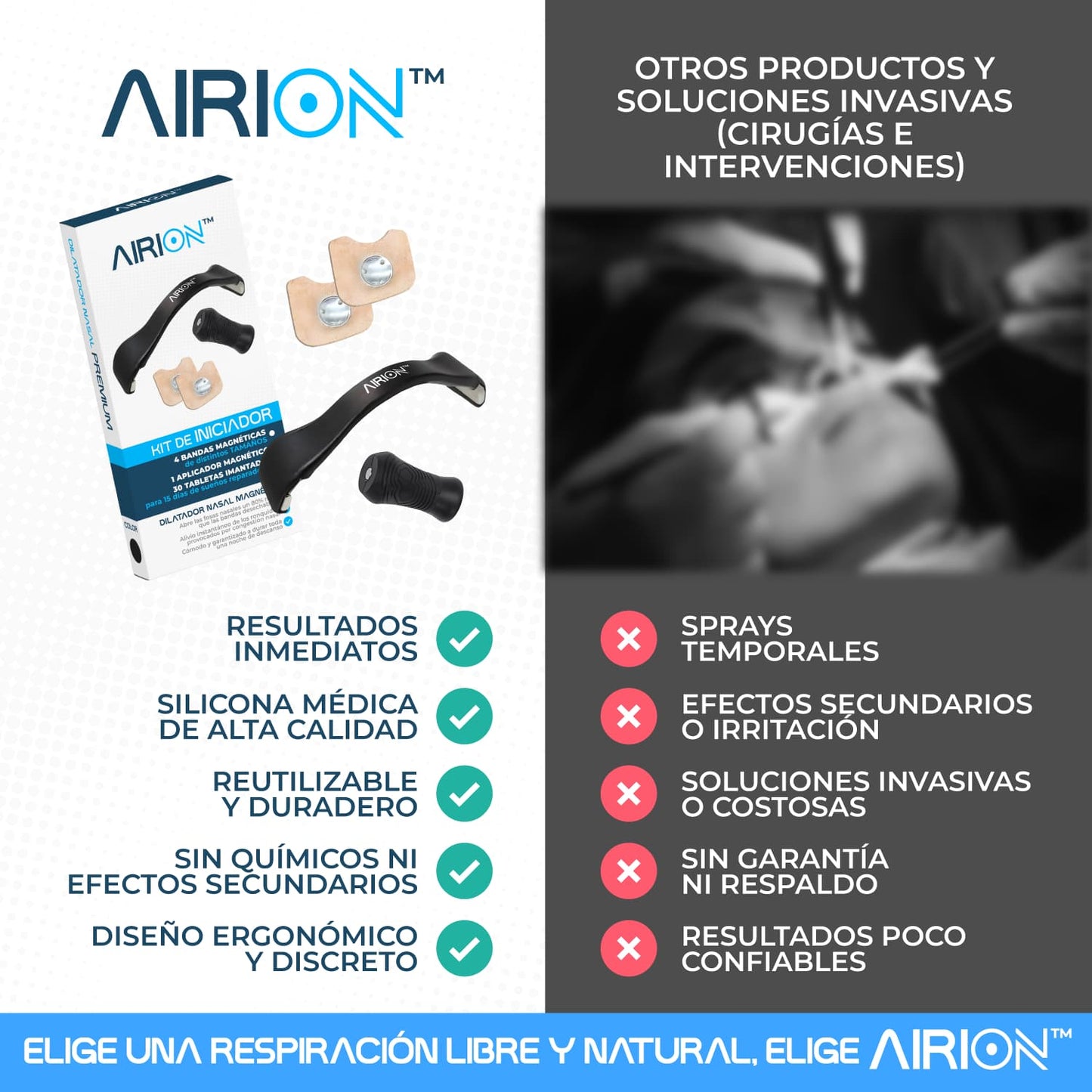 AIRION® Expansor nasal ergonómico | Respira mejor, vive mejor