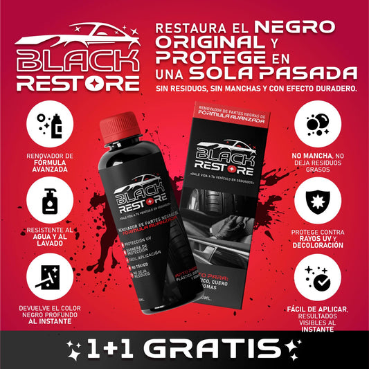 BlackRestore® Devuelve la vida a tu auto en segundos | 1 + 1 GRATIS