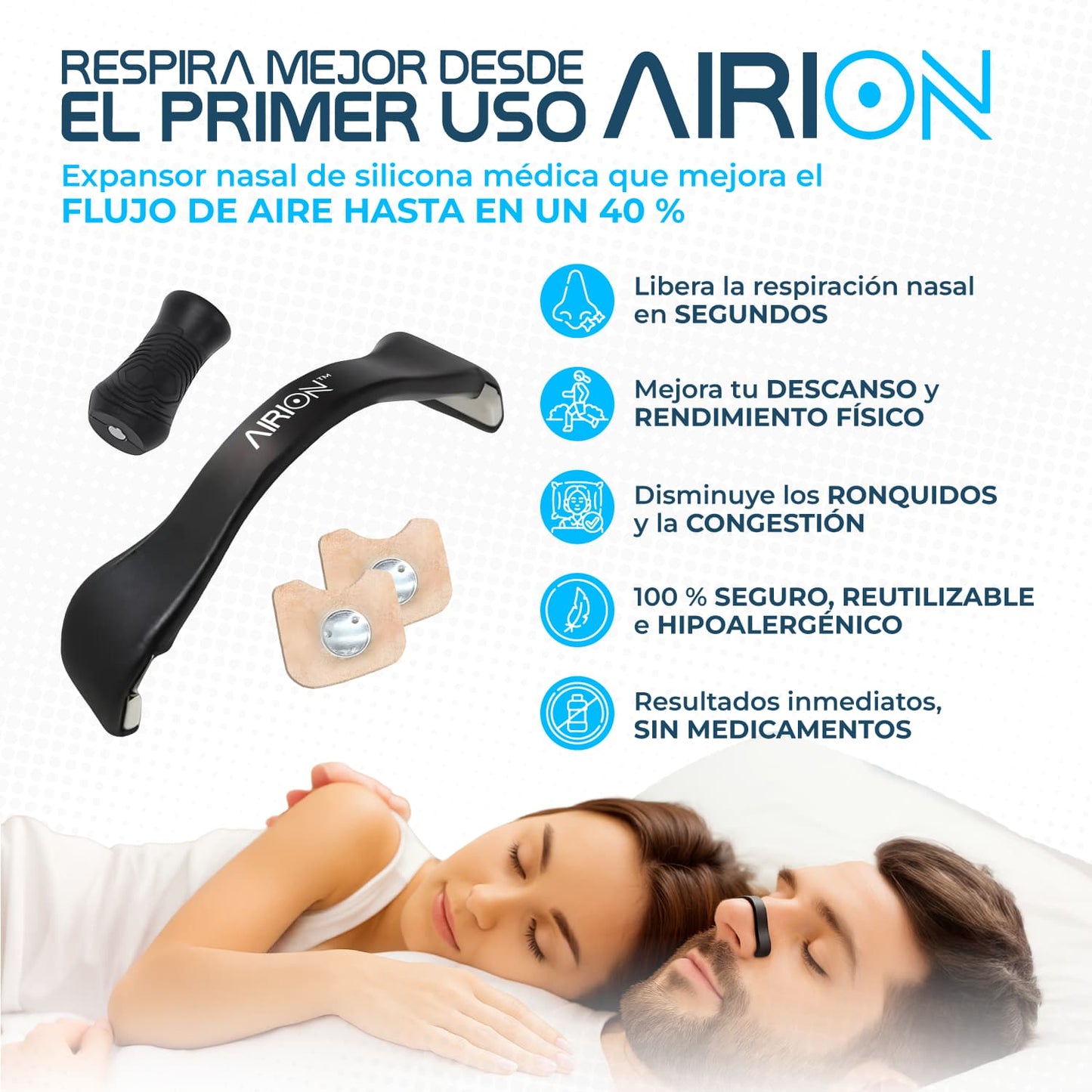 AIRION® Expansor nasal ergonómico | Respira mejor, vive mejor