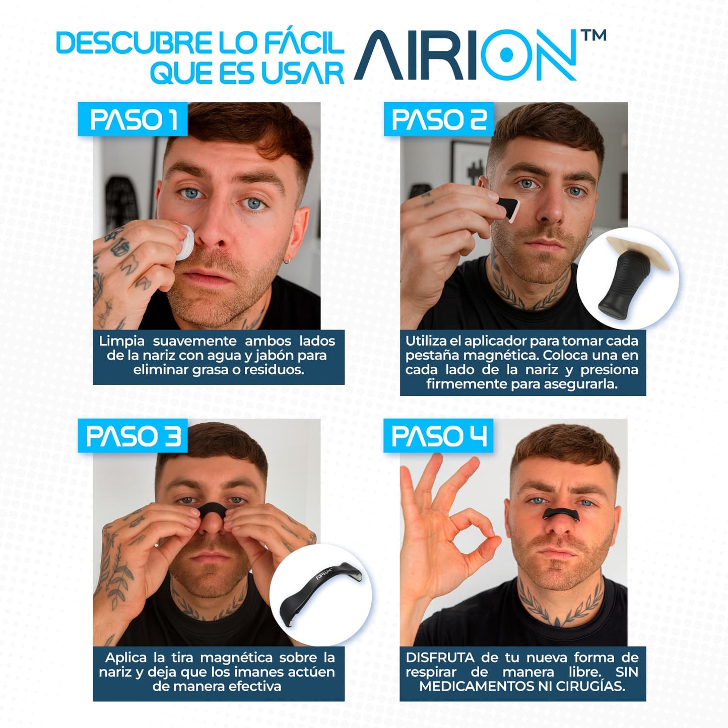 AIRION® Expansor nasal ergonómico | Respira mejor, vive mejor